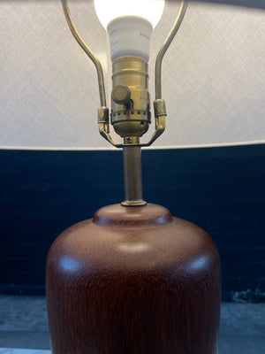 Mid-Century Modern Solid Teak Table Lamp, c.1960’s