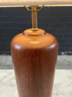 Mid-Century Modern Solid Teak Table Lamp, c.1960’s