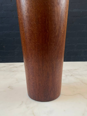 Mid-Century Modern Solid Teak Table Lamp, c.1960’s