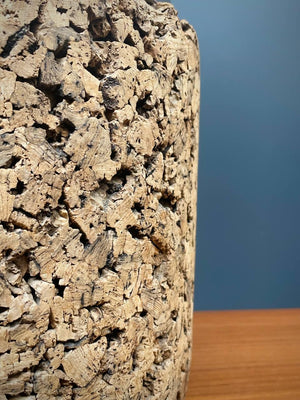 Mid-Century Modern Chrome & Cork Table Lamp, c.1960’s