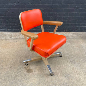 Vintage Industrial Post Modern Steel Office Adjustable Desk Chair, c.1980’s