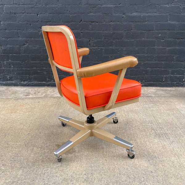 Vintage Industrial Post Modern Steel Office Adjustable Desk Chair, c.1980’s