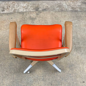 Vintage Industrial Post Modern Steel Office Adjustable Desk Chair, c.1980’s