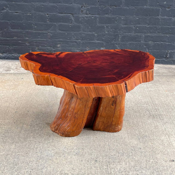 Vintage Burl Root Live Edge Coffee Table, 1970’s