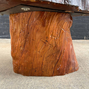 Vintage Burl Root Live Edge Coffee Table, 1970’s
