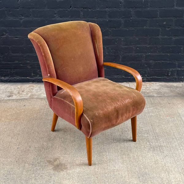 Vintage Heywood Wakefield Birch Arm Lounge Chair, 1950’s