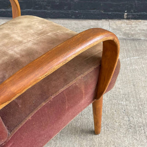 Vintage Heywood Wakefield Birch Arm Lounge Chair, 1950’s