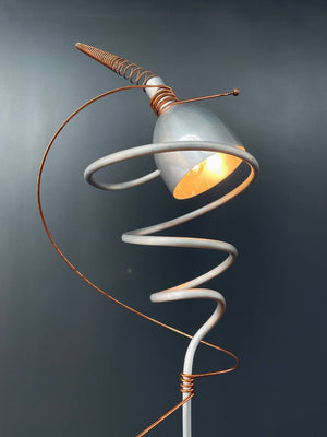 Vintage Post Modern Atomic Copper & Aluminum Table Lamp, c.1970’s