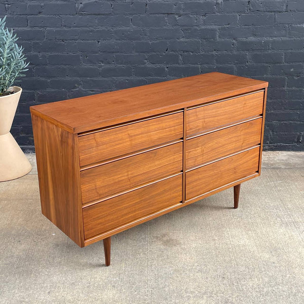 REFINISHED Mid-Century Modern Walnut Dresser, 1960’s