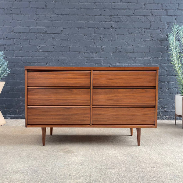 REFINISHED Mid-Century Modern Walnut Dresser, 1960’s