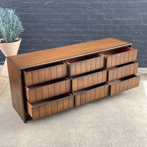 Mid-Century Modern 9-Drawer Walnut Dresser, 1960’s