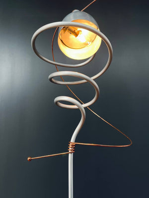 Vintage Post Modern Atomic Copper & Aluminum Table Lamp, c.1970’s