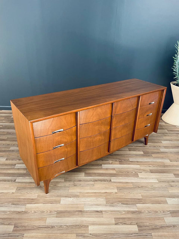 Mid-Century Modern Walnut 12-Drawer Dresser by American of Martinsville, c.1950’s