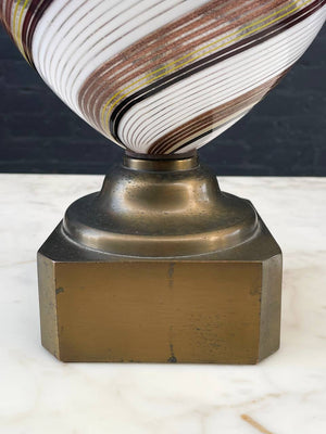 Mid-Century Modern Italian Swirl Murano Glass Table Lamp, c.1960’s