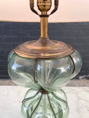 Mid-Century Modern Caged Bubble Murano Glass Table Lamp, c.1960’s