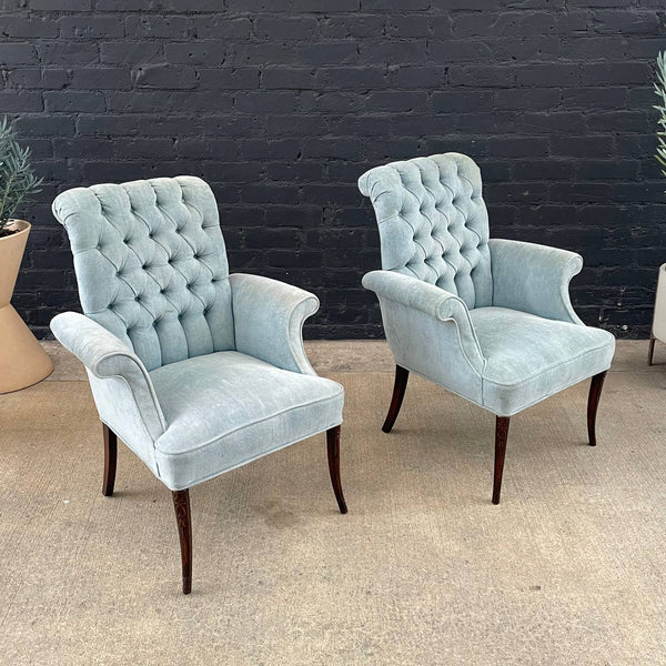 Pair of American Antique Arm Lounge Chairs, 1950’s