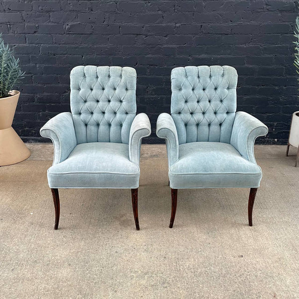 Pair of American Antique Arm Lounge Chairs, 1950’s