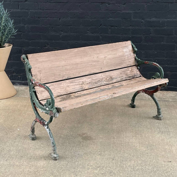 Vintage Aluminum Outdoor Garden Bench, 1970’s