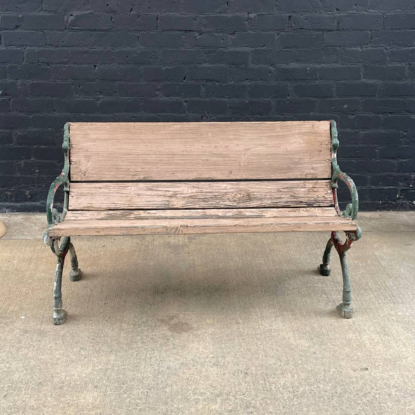 Vintage Aluminum Outdoor Garden Bench, 1970’s