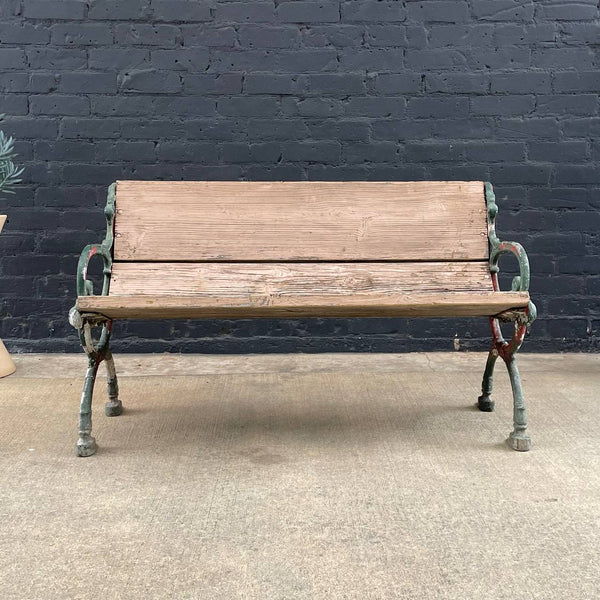 Vintage Aluminum Outdoor Garden Bench, 1970’s