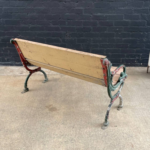 Vintage Aluminum Outdoor Garden Bench, 1970’s