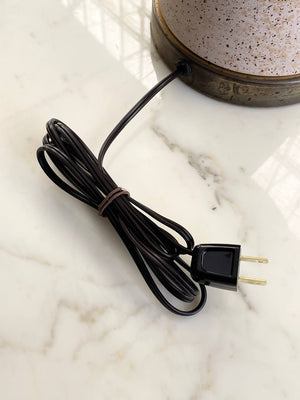 Mid-Century Modern Hourglass Ceramic & Brass Table Lamp, c.1960’s