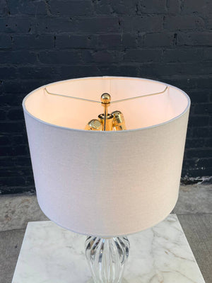 Mid-Century Modern Height Adjustable Murano Glass Table Lamp, c.1960’s