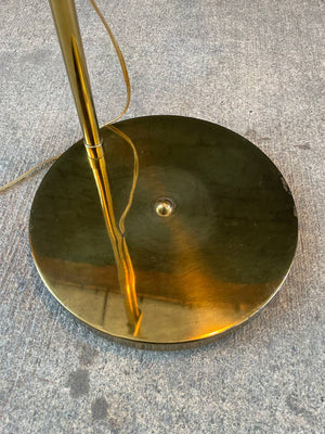 Mid-Century Modern Height Adjustable Porcelain & Brass Swivel Floor Lamp, c.1960’s