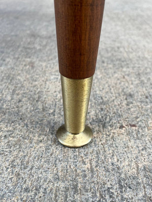 Mid-Century Modern Walnut Guitar Pick Style Side Table by Mersman, c.1960’s