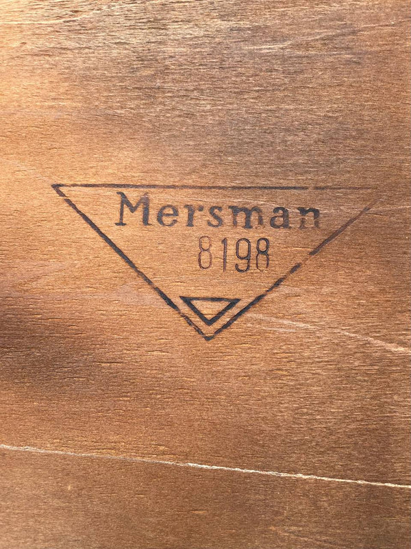 Mid-Century Modern Walnut Guitar Pick Style Side Table by Mersman, c.1960’s