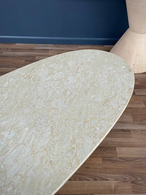 Mid-Century Modern Surfboard Style Marble Coffee Table, c.1960’s