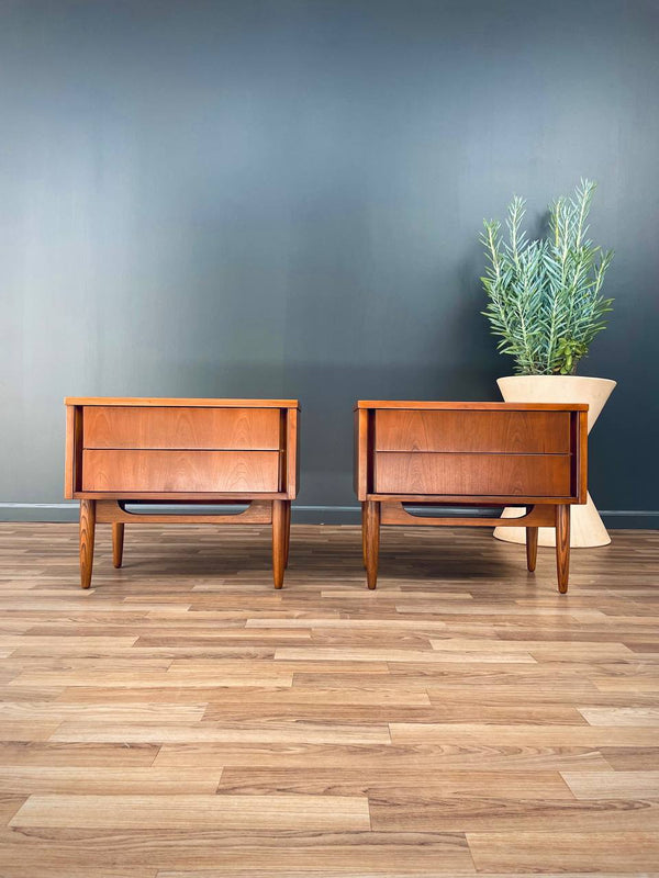 Pair of Mid-Century Modern Walnut Night Stands by Dixie, c.1960’s