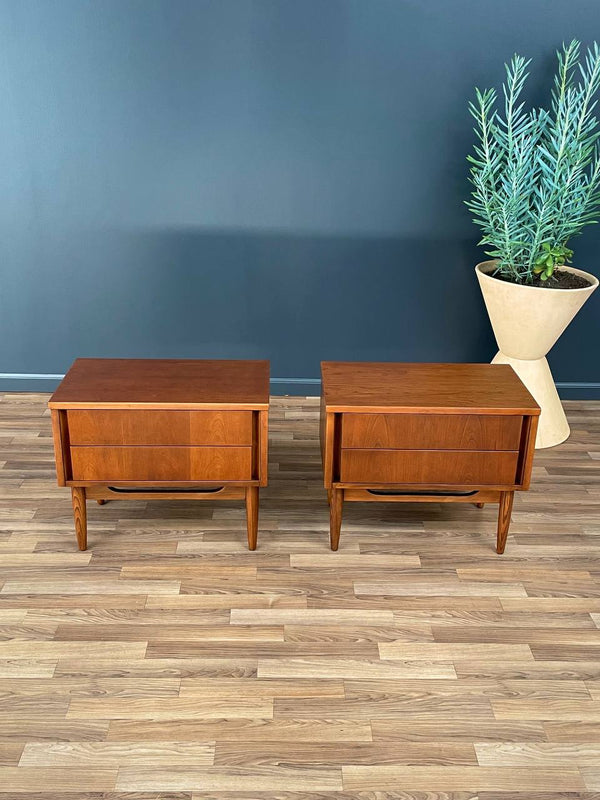 Pair of Mid-Century Modern Walnut Night Stands by Dixie, c.1960’s