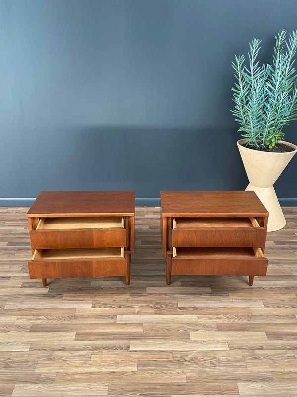 Pair of Mid-Century Modern Walnut Night Stands by Dixie, c.1960’s