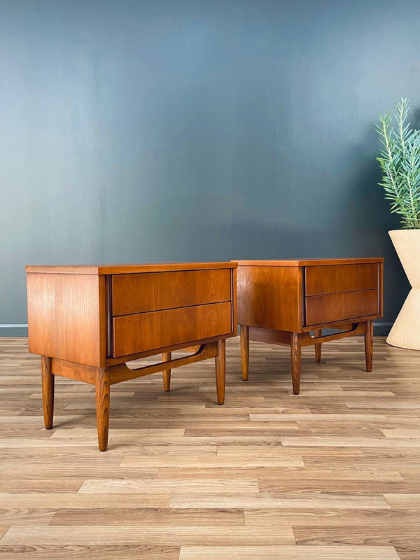 Pair of Mid-Century Modern Walnut Night Stands by Dixie, c.1960’s