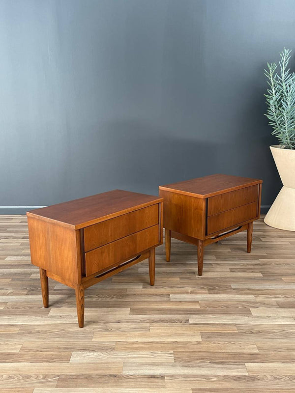 Pair of Mid-Century Modern Walnut Night Stands by Dixie, c.1960’s