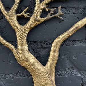 Vintage Mid-Century Modern Brass Wall Hanging Sculpture, 1980’s