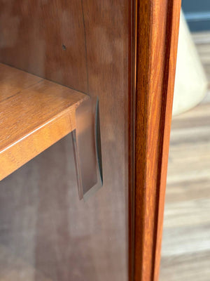 Mid-Century Danish Modern Teak Bookcase with Glass Doors, c.1960’s