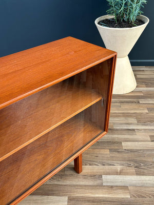 Mid-Century Danish Modern Teak Bookcase with Glass Doors, c.1960’s