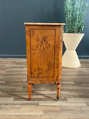 Antique French Louis XVI Night Stand with Pink Marble Top, c.1920’s