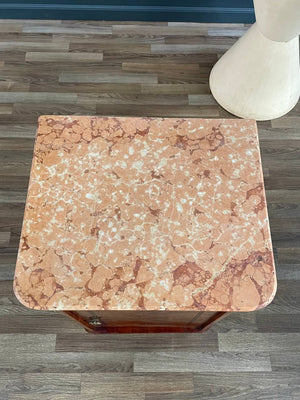 Antique French Louis XVI Night Stand with Pink Marble Top, c.1920’s