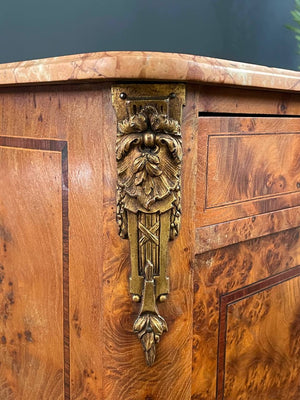 Antique French Louis XVI Night Stand with Pink Marble Top, c.1920’s