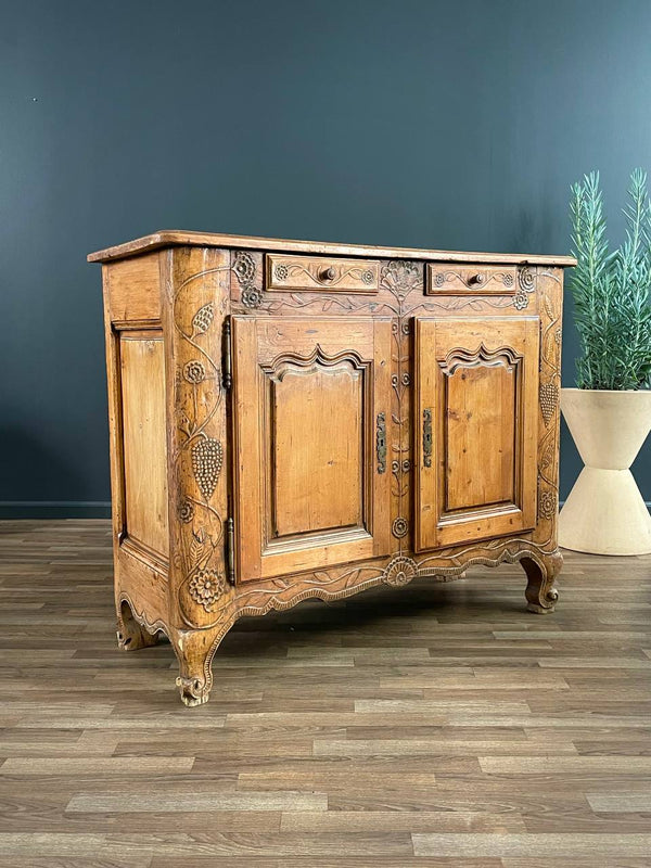 Antique French Provincial Walnut Sideboard Farmhouse, c.1,890’s