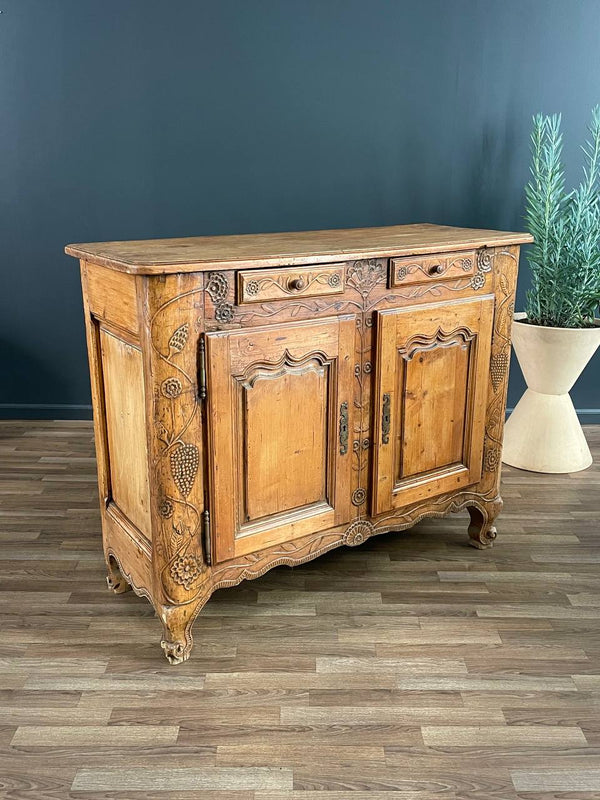 Antique French Provincial Walnut Sideboard Farmhouse, c.1,890’s