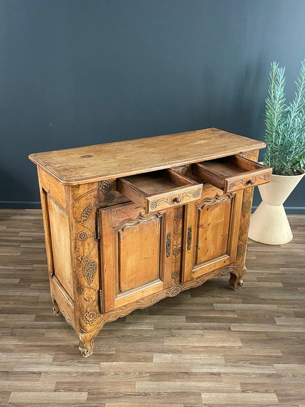Antique French Provincial Walnut Sideboard Farmhouse, c.1,890’s