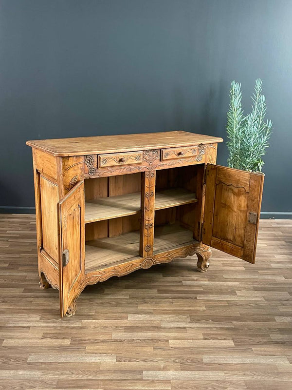 Antique French Provincial Walnut Sideboard Farmhouse, c.1,890’s