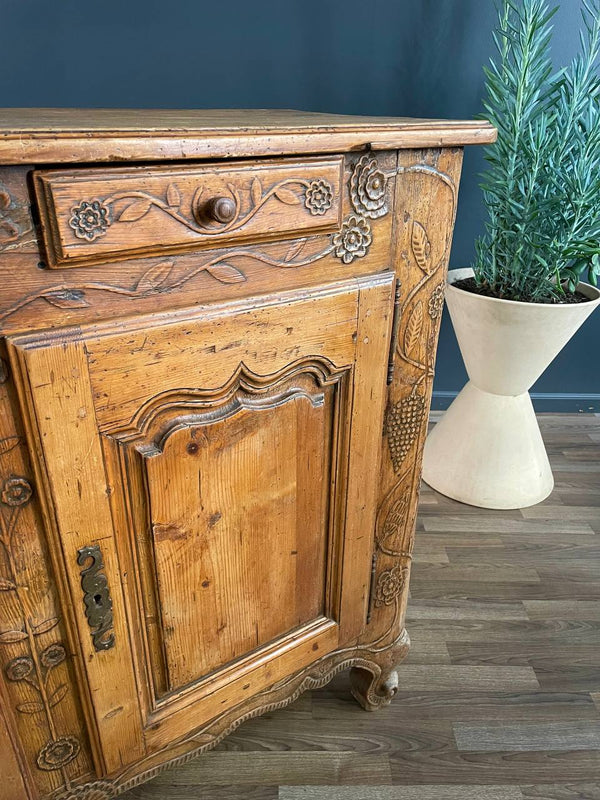Antique French Provincial Walnut Sideboard Farmhouse, c.1,890’s