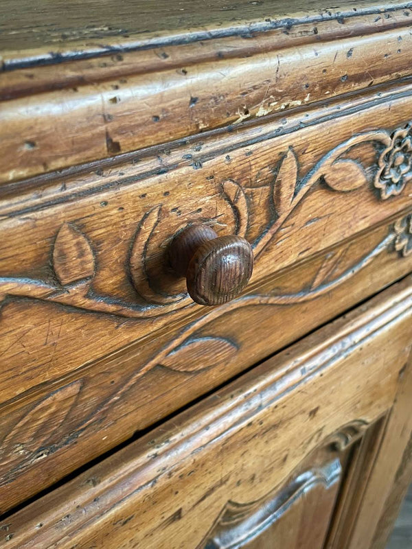 Antique French Provincial Walnut Sideboard Farmhouse, c.1,890’s