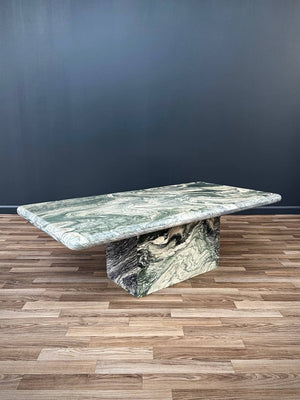Rare Vintage Post Modern Cipollino Ondulato Marble Coffee Table, c.1980’s