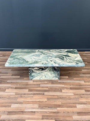 Rare Vintage Post Modern Cipollino Ondulato Marble Coffee Table, c.1980’s